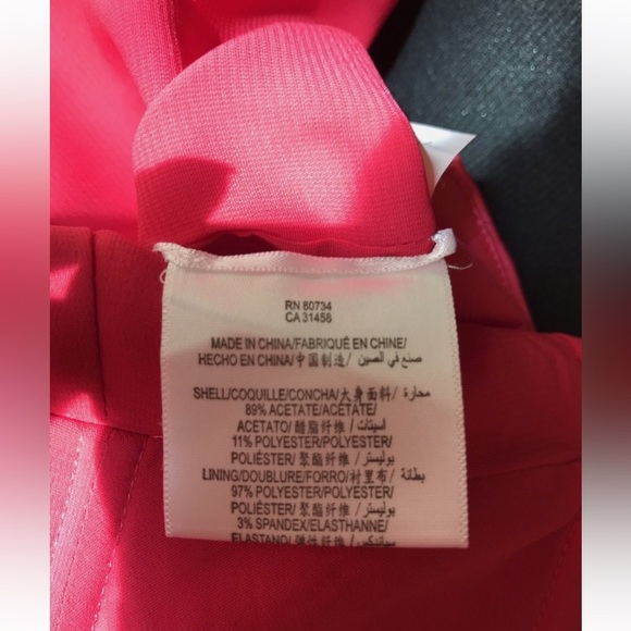 NWT! BCBG MaxAzria Azalea Barbie Hot Pink One Shoulder Satin Mini Dress size 6 P - Picture 10 of 11